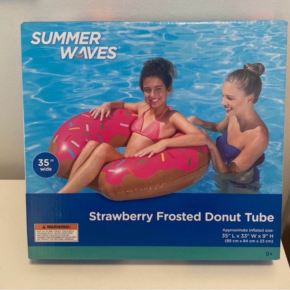 🍩 NEW! Summer Waves Strawberry Frosted Donut Tube